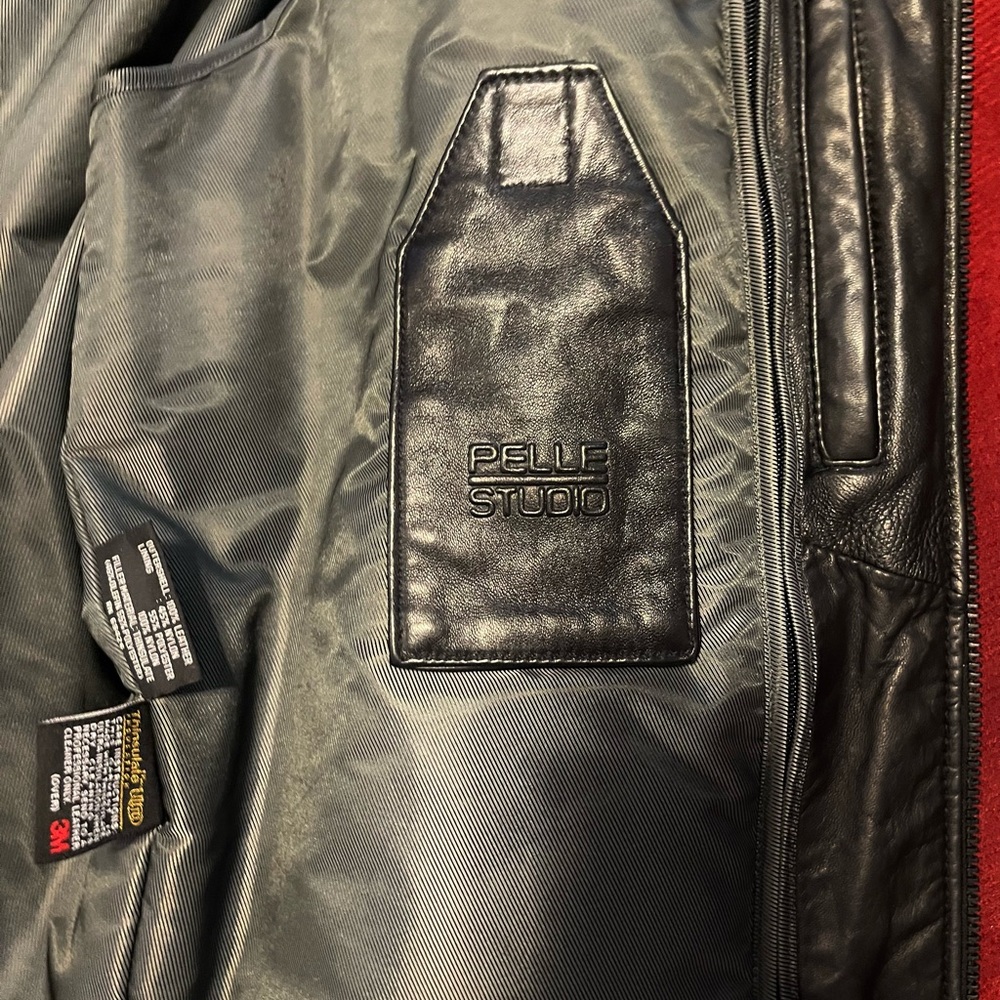WILSONS Pelle Studio Men's Leather Jacket sz L - Picture 6 of 9